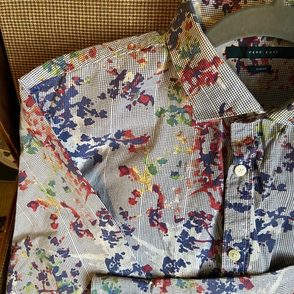 Perry Ellis Rare Apple Blossom Dress Shirt - Picture 1 of 8